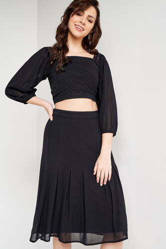 Black Solid Flared set, Black, image 1